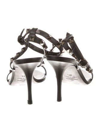 Valentino Rockstud Accents Leather Sandals