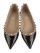 Valentino Rockstud Accents Patent Leather Ballet Flats