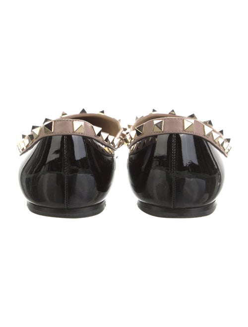Valentino Rockstud Accents Patent Leather Ballet Flats