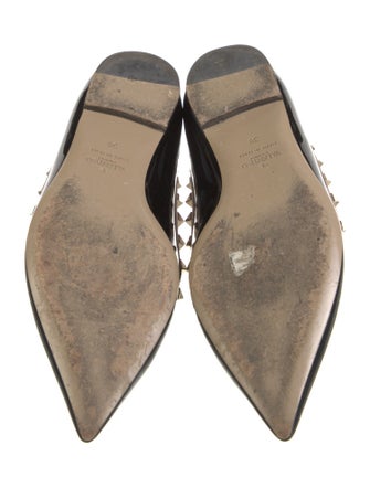 Valentino Rockstud Accents Patent Leather Ballet Flats