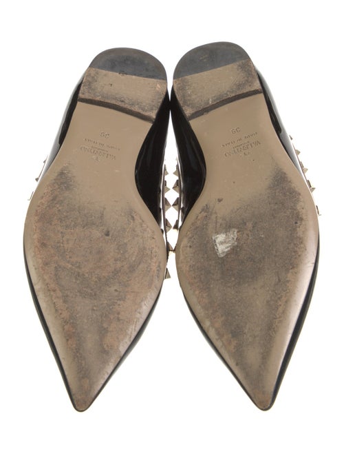 Valentino Rockstud Accents Patent Leather Ballet Flats
