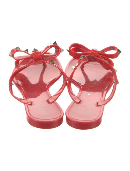 Valentino Rockstud Accents Rubber Slides