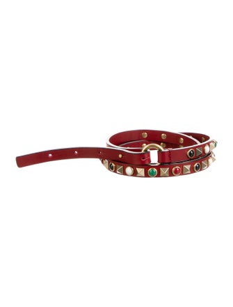 Valentino Skinny Leather Belt