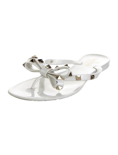 Valentino Rockstud Accents Rubber Slides