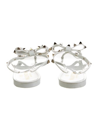 Valentino Rockstud Accents Rubber Slides