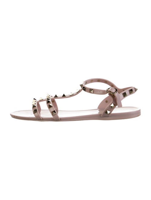 Valentino Rockstud Accents Rubber Gladiator Sandals