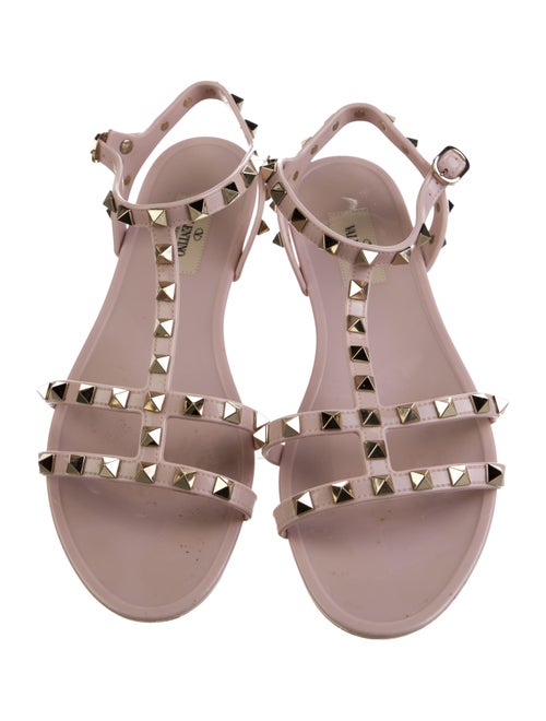 Valentino Rockstud Accents Rubber Gladiator Sandals