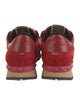 Valentino Rockstud Accents Suede Sneakers