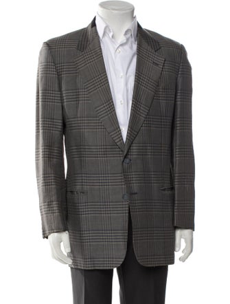 Valentino Plaid Print Blazer