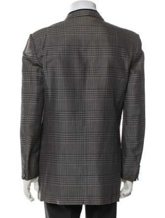 Valentino Plaid Print Blazer
