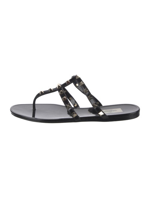 Valentino Rockstud Accents Rubber Slides