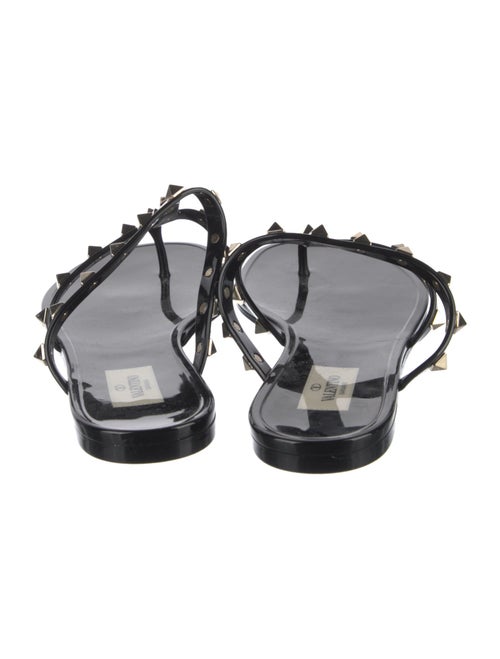 Valentino Rockstud Accents Rubber Slides