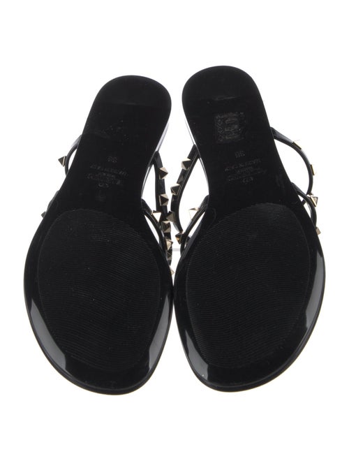 Valentino Rockstud Accents Rubber Slides