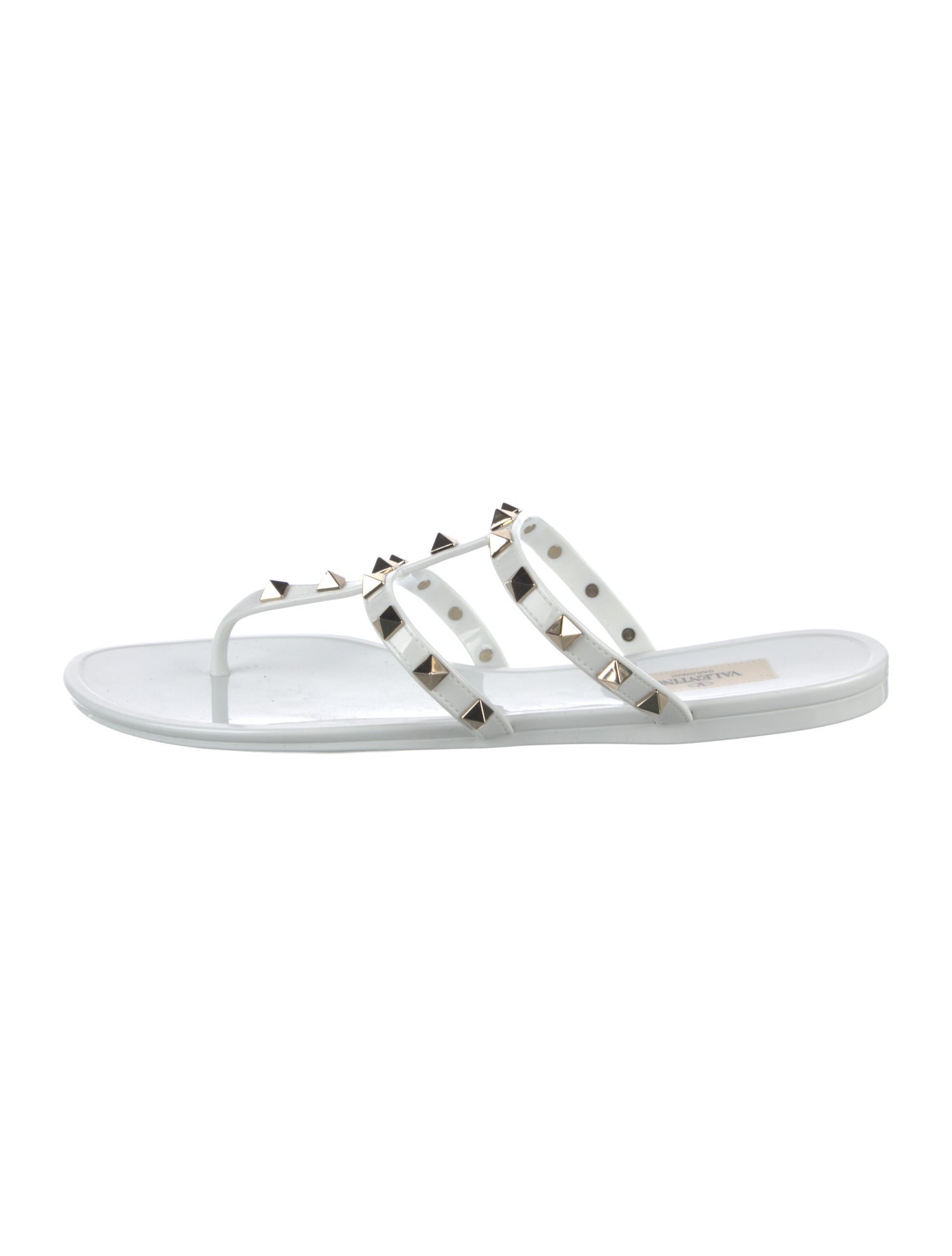 Valentino Rockstud Accents Rubber Slides