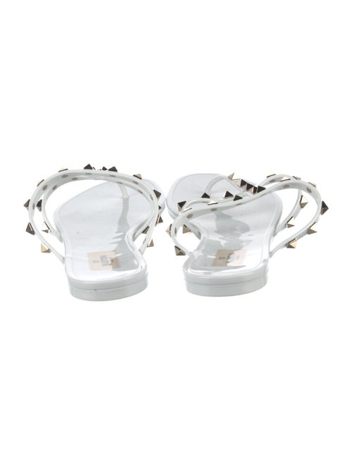 Valentino Rockstud Accents Rubber Slides