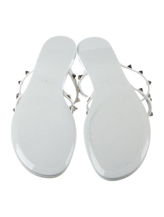 Valentino Rockstud Accents Rubber Slides