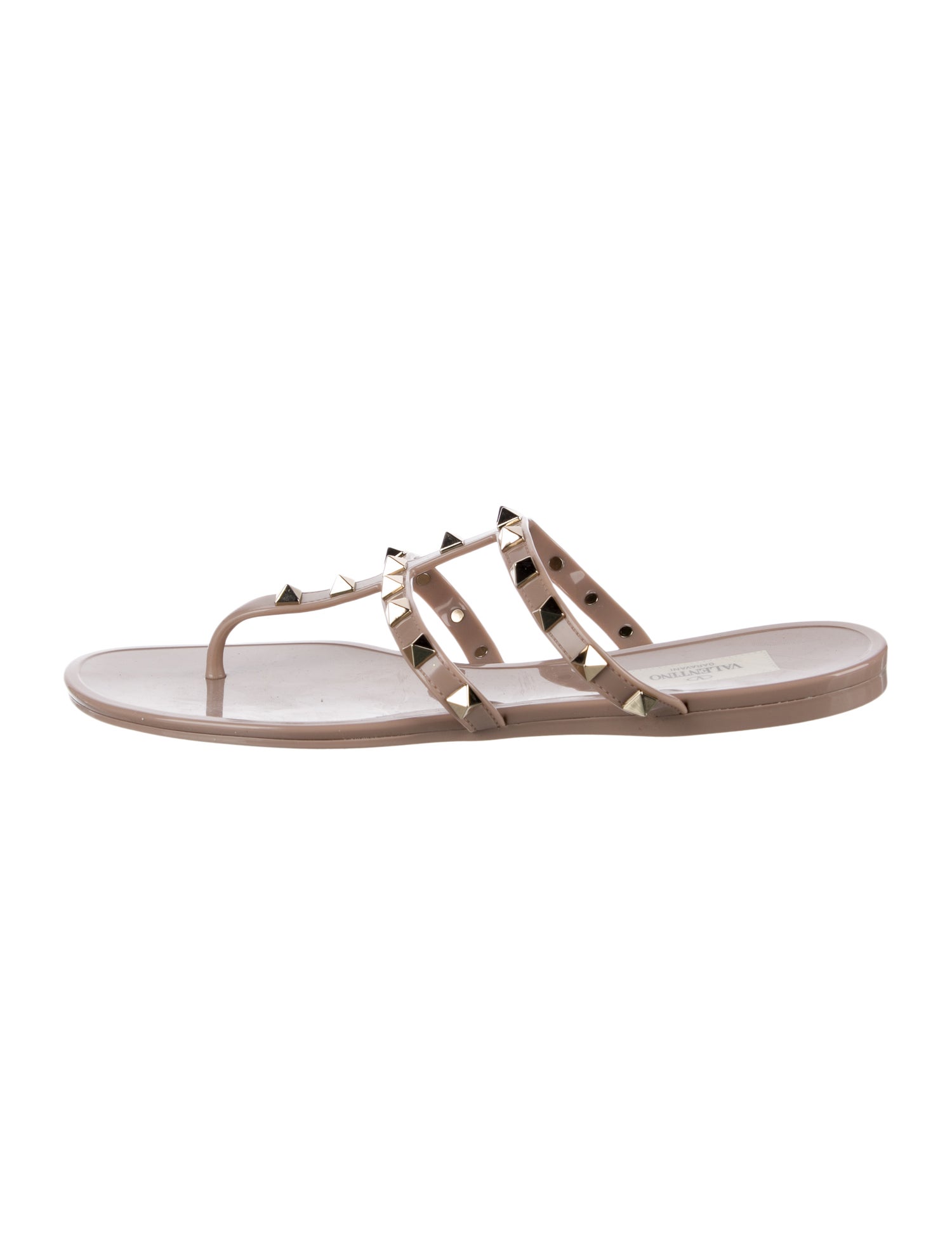 Valentino Rockstud Accents Rubber Slides