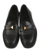 Valentino Rockstud Accents Leather Loafers