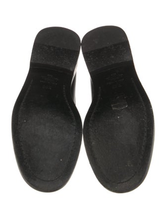 Valentino Rockstud Accents Leather Loafers