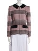 Valentino Lambswool Plaid Print Evening Jacket