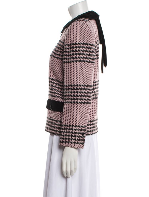 Valentino Lambswool Plaid Print Evening Jacket