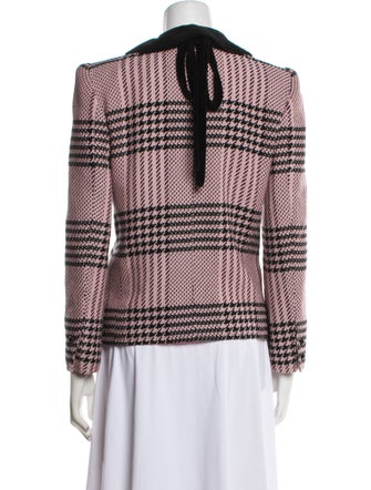 Valentino Lambswool Plaid Print Evening Jacket