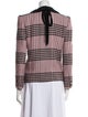 Valentino Lambswool Plaid Print Evening Jacket