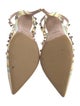 Valentino 1973 Pattern Leather T-Strap Pumps