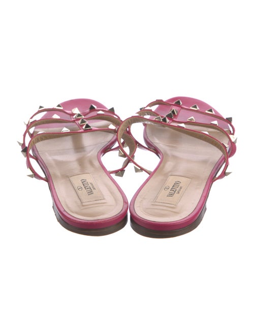 Valentino Rockstud Accents Leather Flats
