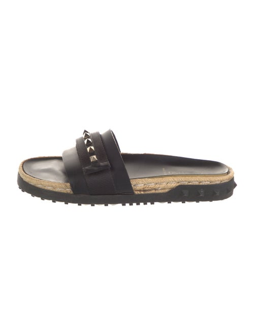Valentino Rockstud Accents Leather Slides
