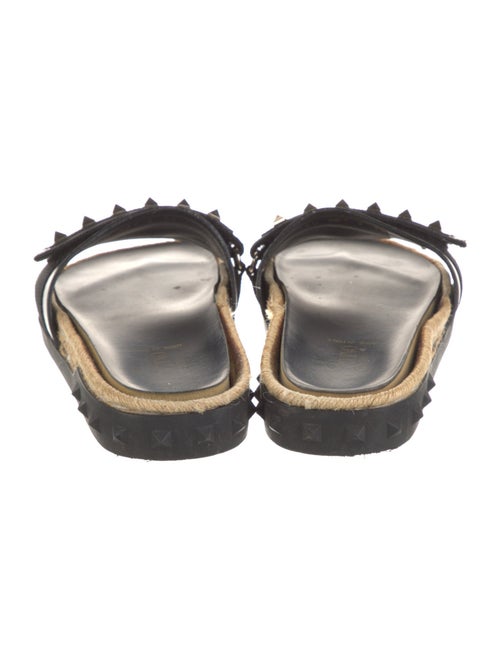 Valentino Rockstud Accents Leather Slides