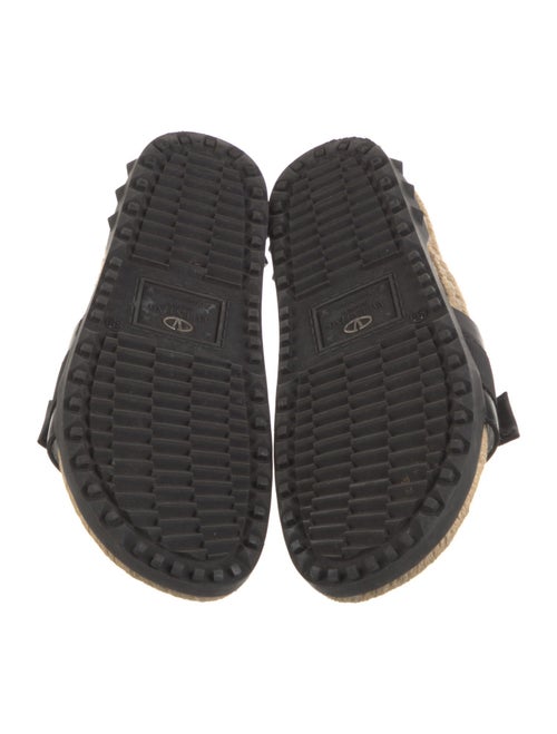 Valentino Rockstud Accents Leather Slides