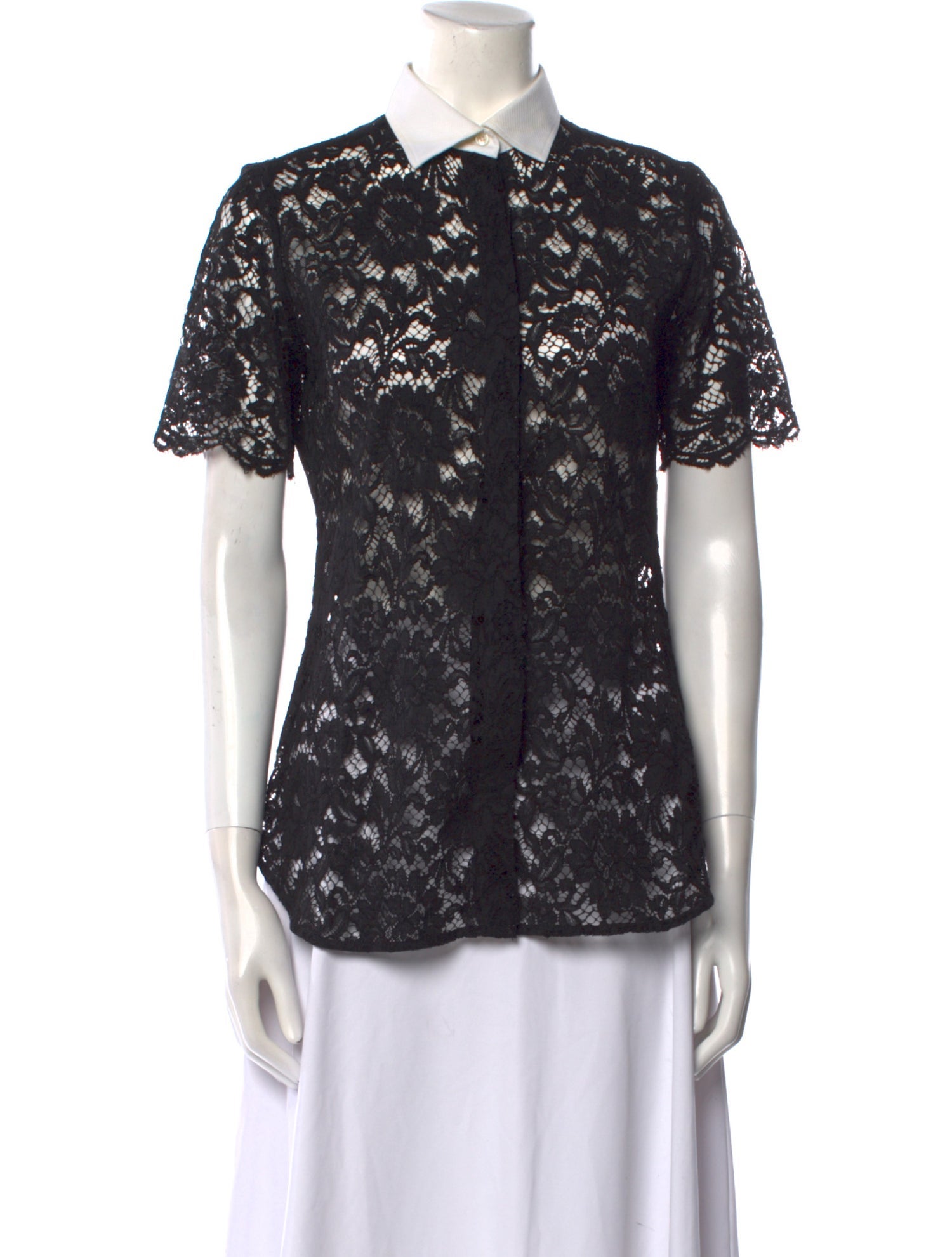 Valentino Lace Lace Pattern Button-Up Top