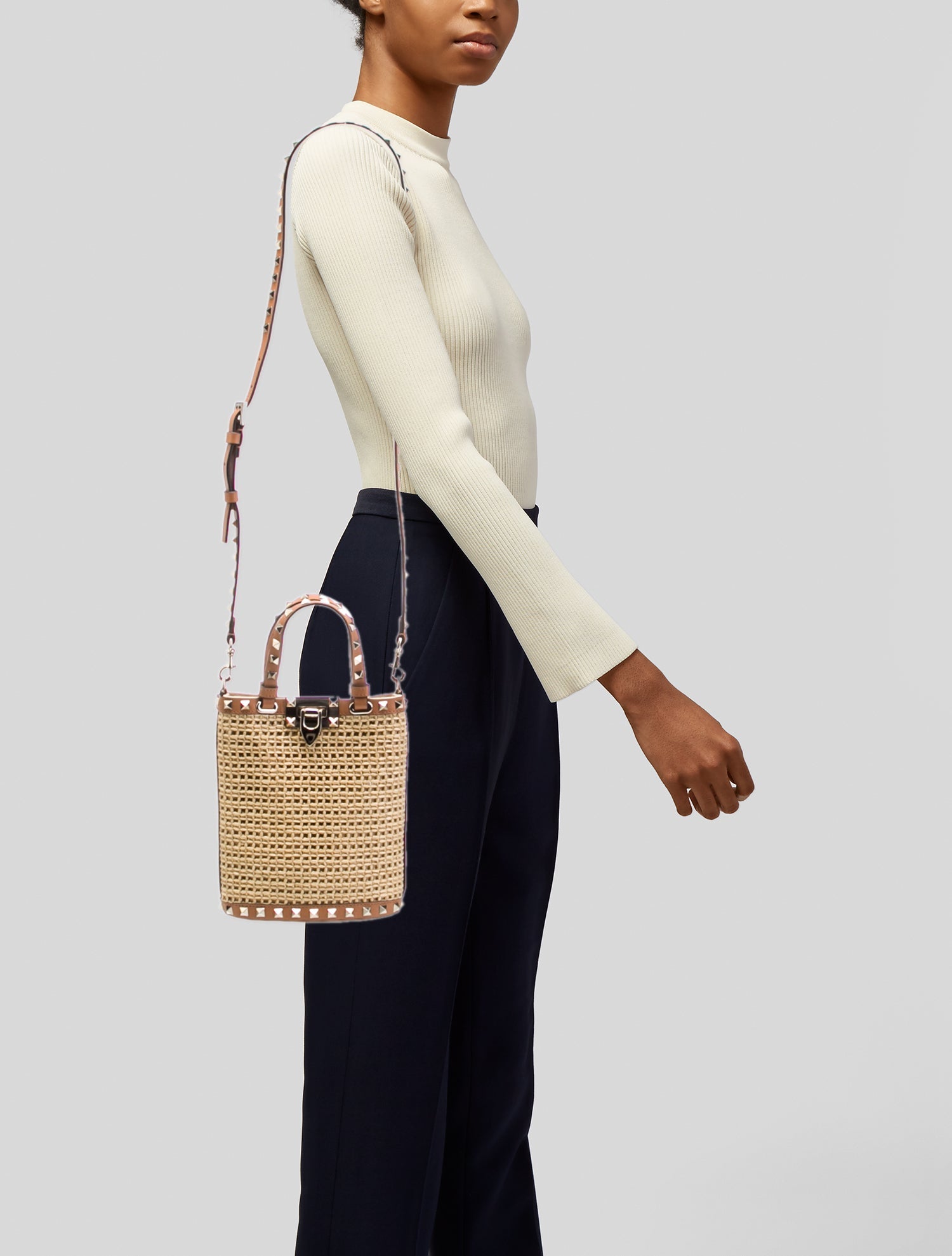 Valentino Rockstud Bucket Bag