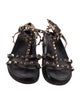 Valentino Rockstud Accents Leather T-Strap Sandals