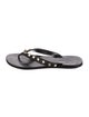 Valentino Rockstud Accents Leather Flip Flops