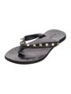 Valentino Rockstud Accents Leather Flip Flops