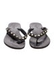 Valentino Rockstud Accents Leather Flip Flops