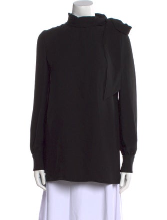 Valentino Silk Mock Neck Sweatshirt