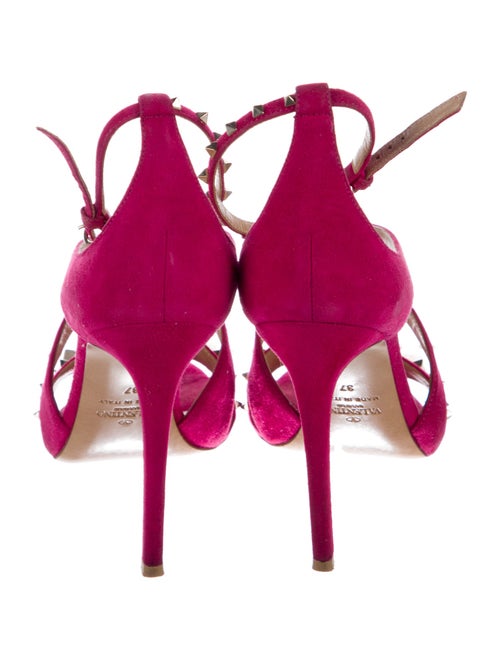 Valentino Rockstud Accents Suede Sandals
