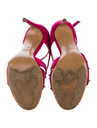 Valentino Rockstud Accents Suede Sandals