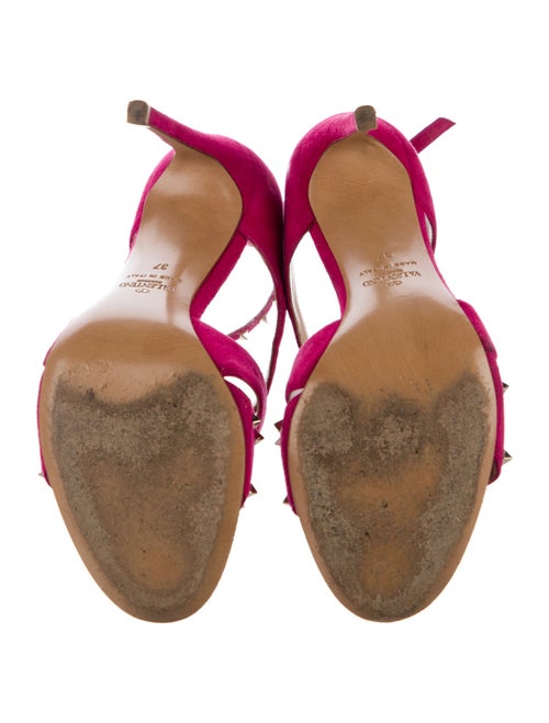 Valentino Rockstud Accents Suede Sandals