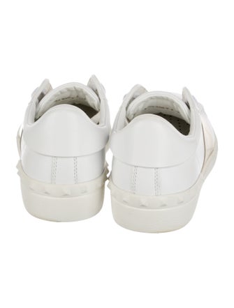 Valentino Rockstud Accents Leather Sneakers