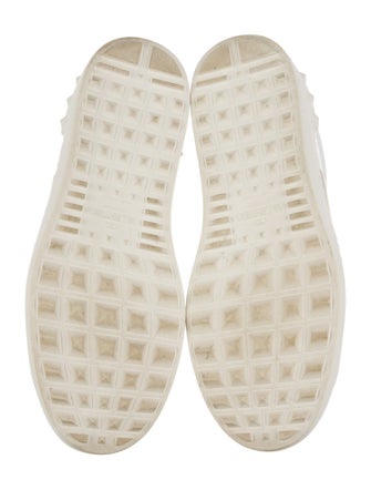 Valentino Rockstud Accents Leather Sneakers