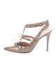 Valentino Rockstud Accents Patent Leather T-Strap Pumps