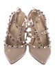 Valentino Rockstud Accents Patent Leather T-Strap Pumps
