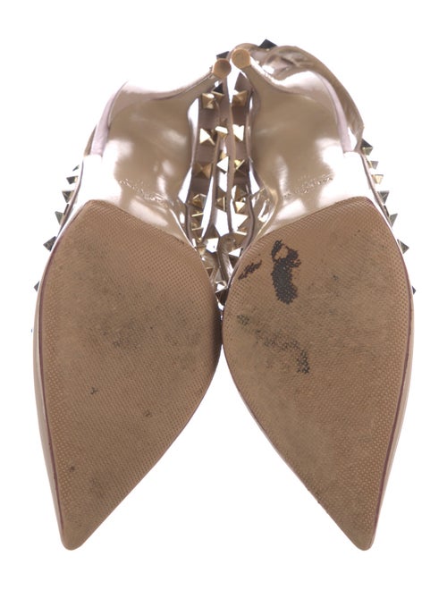 Valentino Rockstud Accents Patent Leather T-Strap Pumps