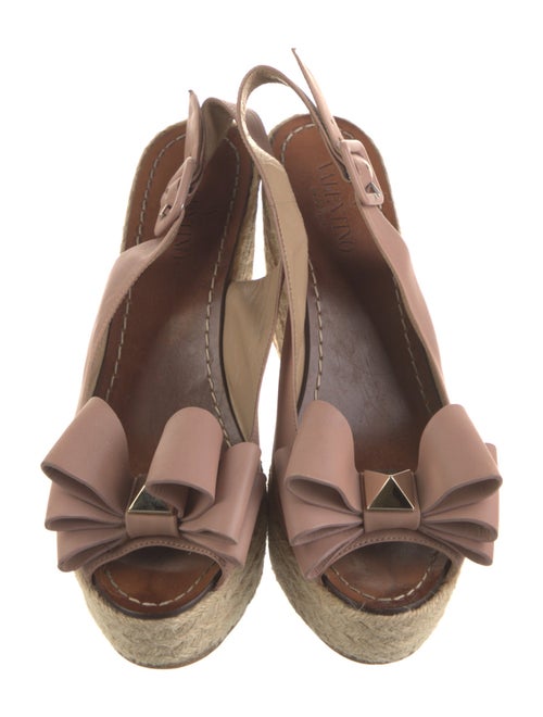 Valentino Rockstud Accents Leather Espadrilles