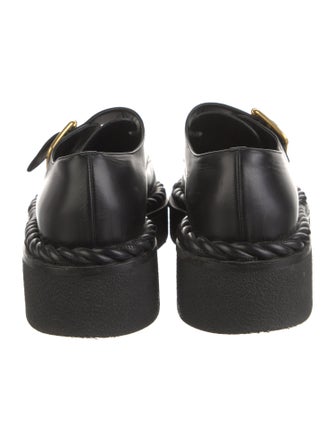 Valentino Leather Braided Accents Oxfords