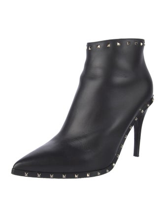 Valentino Rockstud Accents Leather Boots